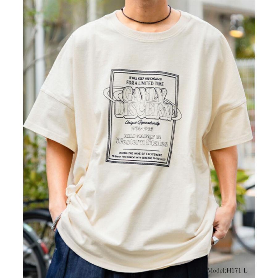 【sustaina+】《javaジャバコラボ》トップス Tシャツ レディース オーガニックコットン混 綿100% 前後 2way ステッチ 刺繍 半袖 Tee 男女兼用 | classicalelf | 05