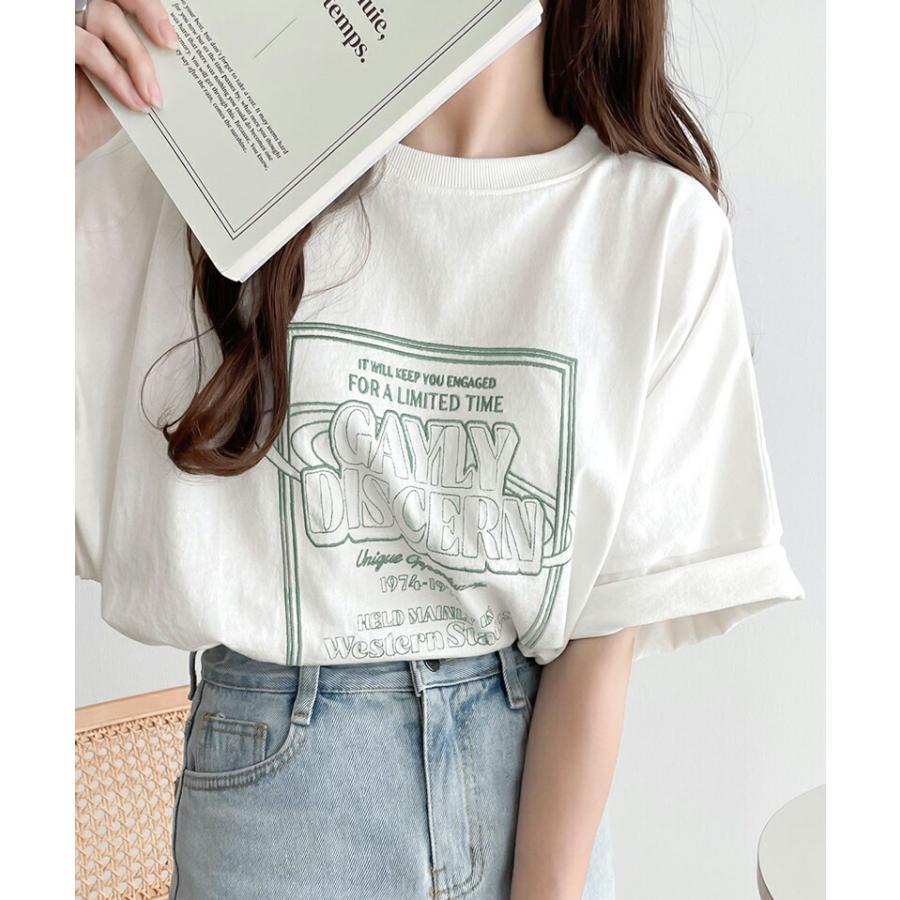 【sustaina+】《javaジャバコラボ》トップス Tシャツ レディース オーガニックコットン混 綿100% 前後 2way ステッチ 刺繍 半袖 Tee 男女兼用 | classicalelf | 07