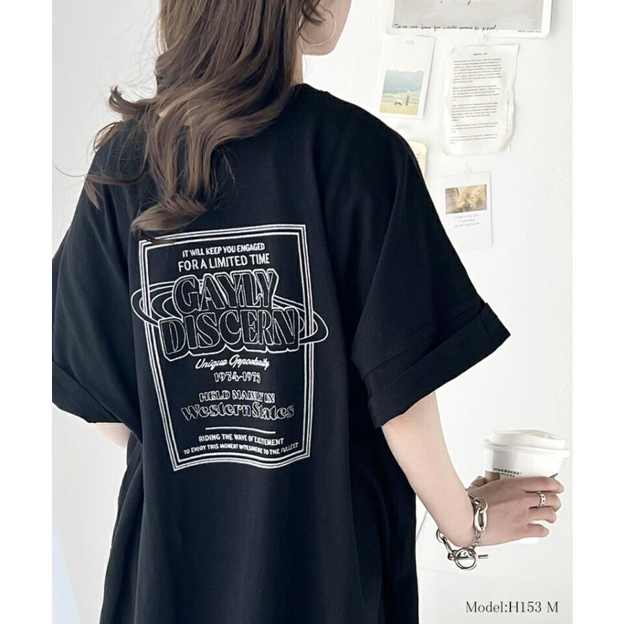 【sustaina+】《javaジャバコラボ》トップス Tシャツ レディース オーガニックコットン混 綿100% 前後 2way ステッチ 刺繍 半袖 Tee 男女兼用 | classicalelf | 08