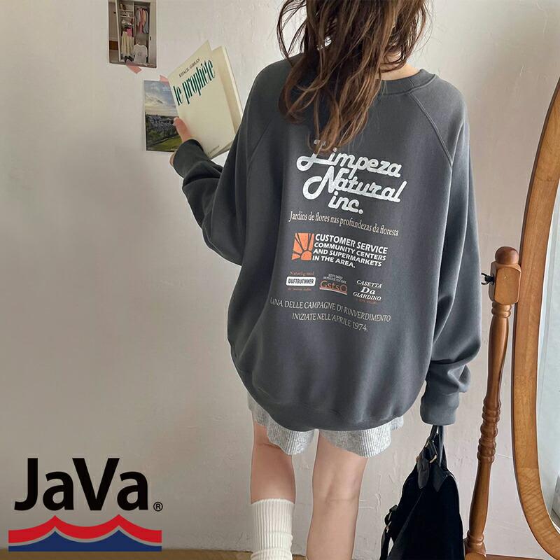 《javaジャバコラボ》 トップス スウェット レディース イベント バック ロゴ 裏起毛 プルオーバー 男女兼用 ユニセックス メンズ ゆるっと | classicalelf | 18
