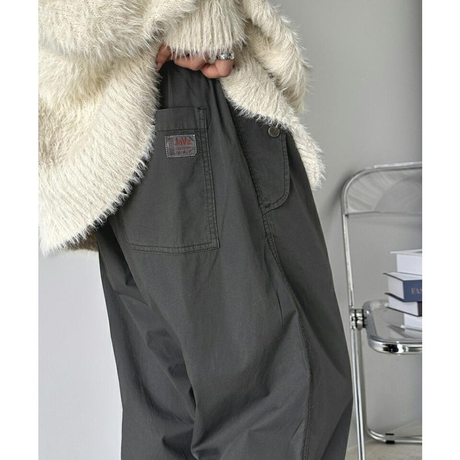 《java ジャバコラボ》 ボトムス パンツ レディース ヴィンテージ ミリタリー ピグメント カーゴパンツ ワイドシルエット ゆったり ウエストゴム | classicalelf | 12