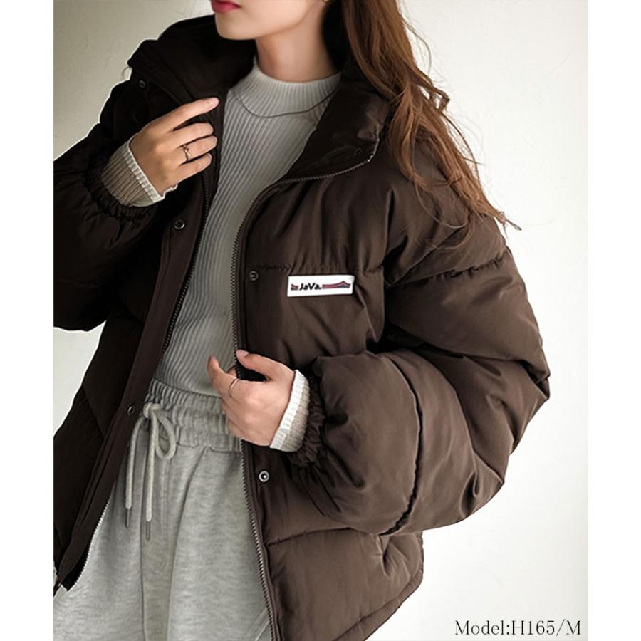 《java ジャバコラボ》 ダウンジャケット レディース 大きいサイズ コート ショート丈 スタンドネック 中綿 ダウンジャケット 男女兼用 ユニセックス | classicalelf | 10