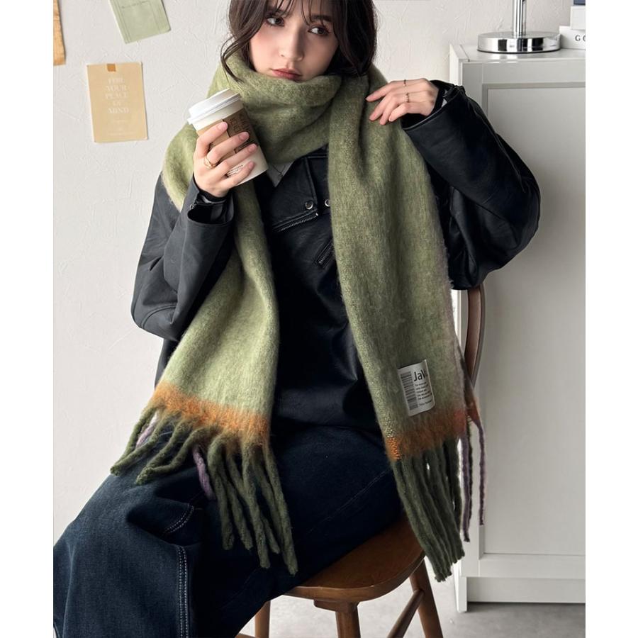 《java ジャバコラボ》 ファッション小物 マフラー レディース ふんわり あったか 配色 ボリュームマフラー 大きいサイズ 秋 冬 2025aw | classicalelf | 12