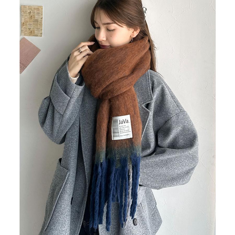 《java ジャバコラボ》 ファッション小物 マフラー レディース ふんわり あったか 配色 ボリュームマフラー 大きいサイズ 秋 冬 2025aw | classicalelf | 07