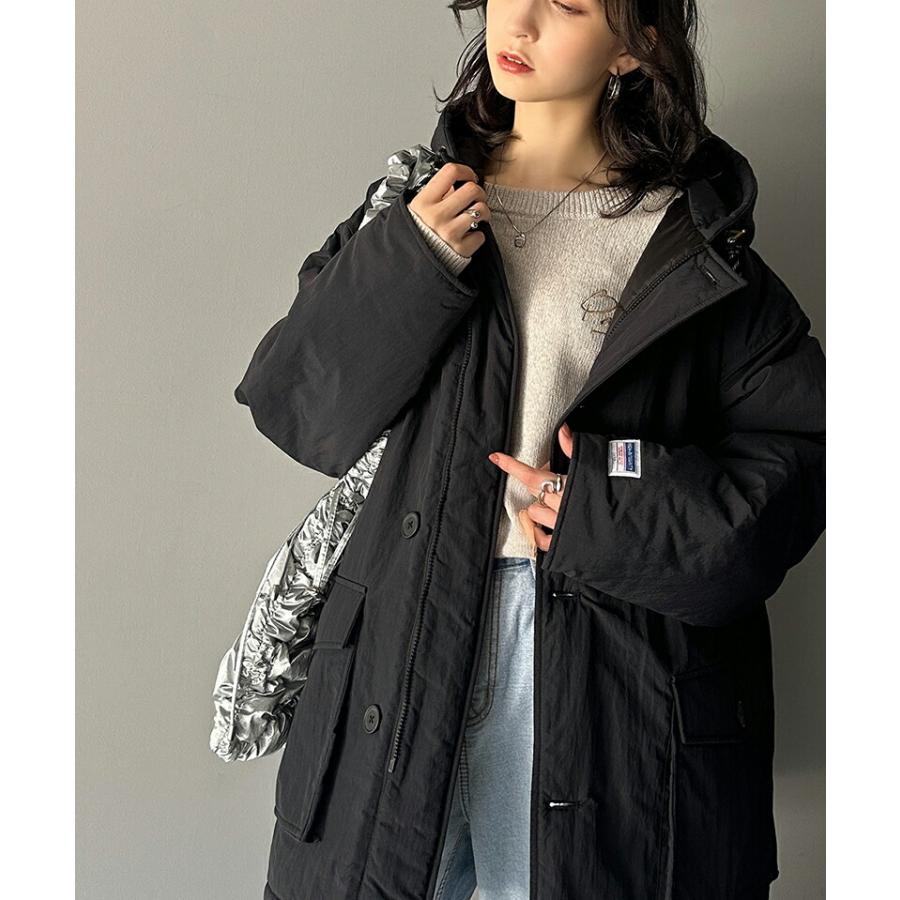 《javaジャバコラボ》 アウター ジャケット レディース big ポケット フード 付き 中綿 ブルゾン男女兼用 ユニセックス メンズ ゆるっと | classicalelf | 10