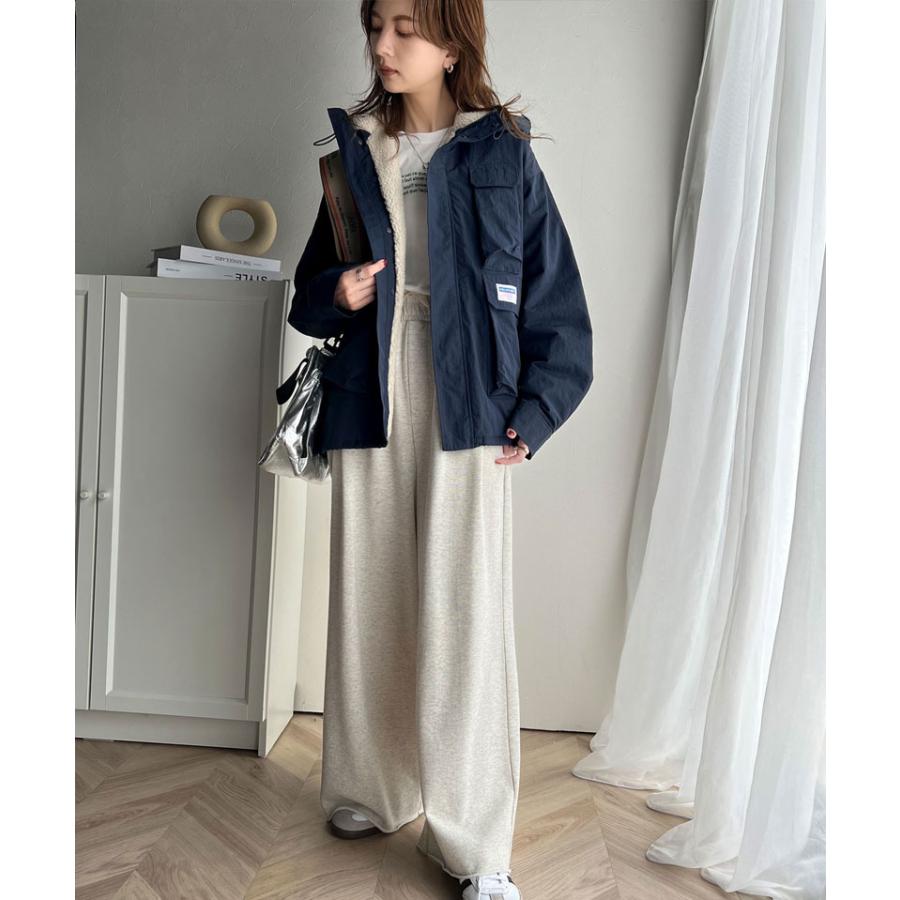 《javaジャバコラボ》 アウター マウンテンパーカー レディース ボア マンパ スタンド ドロスト 古着ライク ジップアップ パーカー ゆるっと | classicalelf | 14