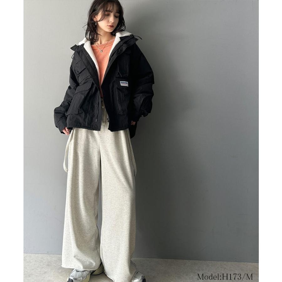 《javaジャバコラボ》 アウター マウンテンパーカー レディース ボア マンパ スタンド ドロスト 古着ライク ジップアップ パーカー ゆるっと | classicalelf | 06