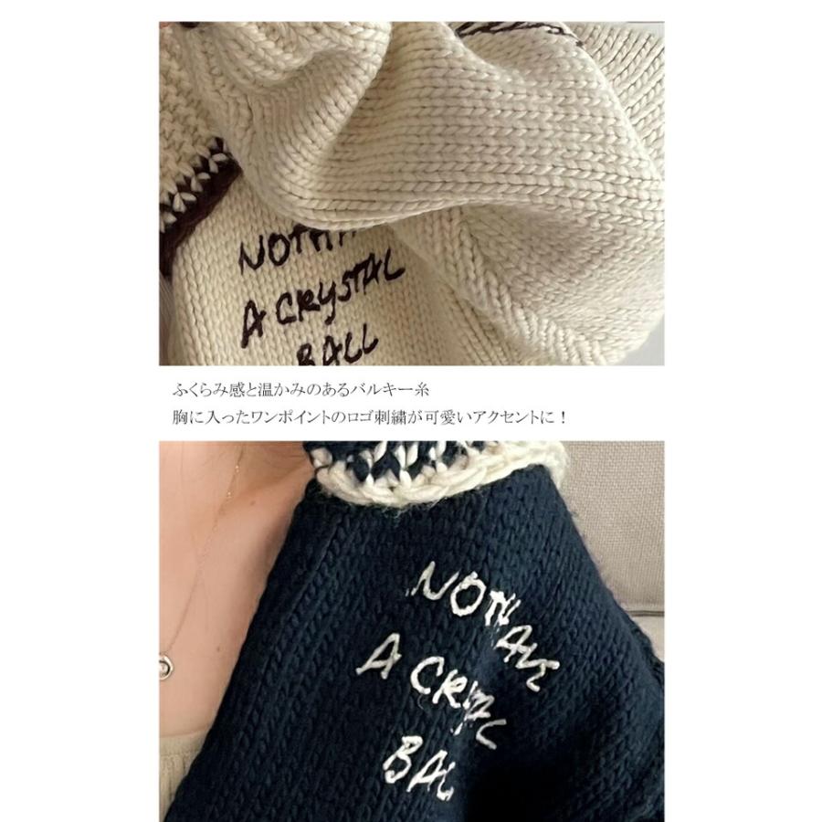 《java ジャバコラボ》 アウター ジャケット レディース ロービング カウチン ニット ブルゾン ワンポイント ロゴ 刺繍 羽織り レイヤードコーデ | classicalelf | 16