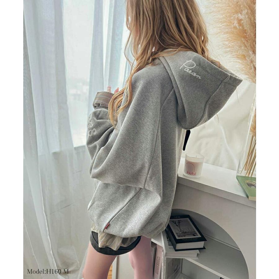 《java ジャバコラボ》 トップス パーカー レディース ランダム ロゴ 刺繍 裏起毛パーカー 男女兼用 ユニセックス メンズ ゆるっと オーバーサイズ | classicalelf | 02