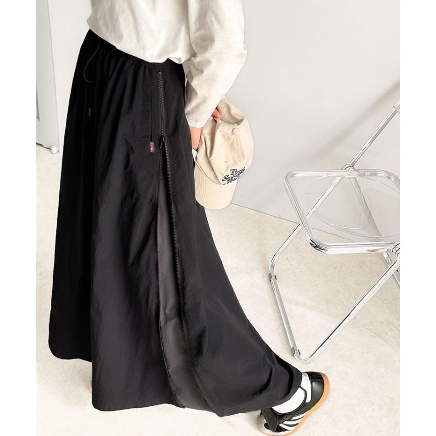 《java ジャバコラボ》 ボトムス スカート レディース スポーティー サイドジップ ナイロン ウエストゴム 高見え 女性 紐調節 スポーティー | classicalelf | 10