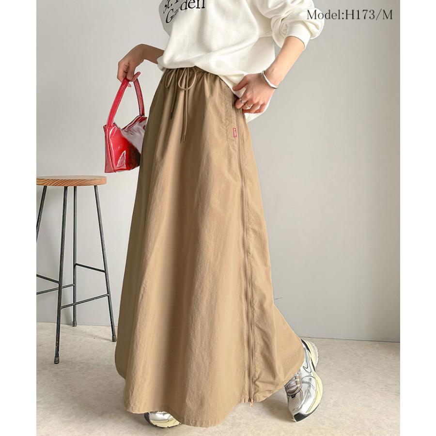 《java ジャバコラボ》 ボトムス スカート レディース スポーティー サイドジップ ナイロン ウエストゴム 高見え 女性 紐調節 スポーティー | classicalelf | 11