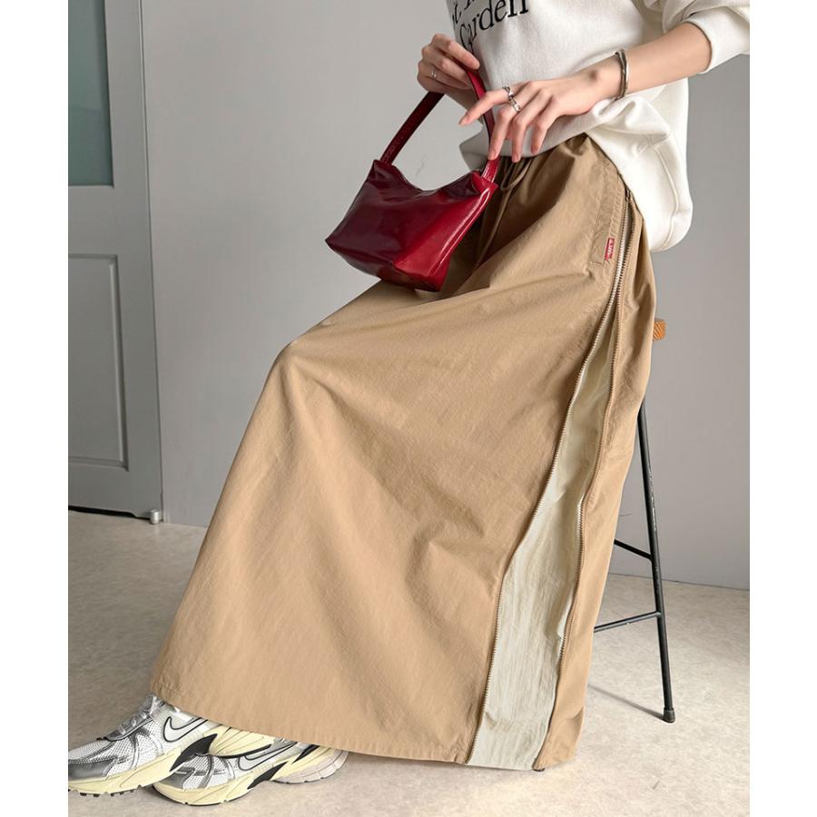 《java ジャバコラボ》 ボトムス スカート レディース スポーティー サイドジップ ナイロン ウエストゴム 高見え 女性 紐調節 スポーティー | classicalelf | 12