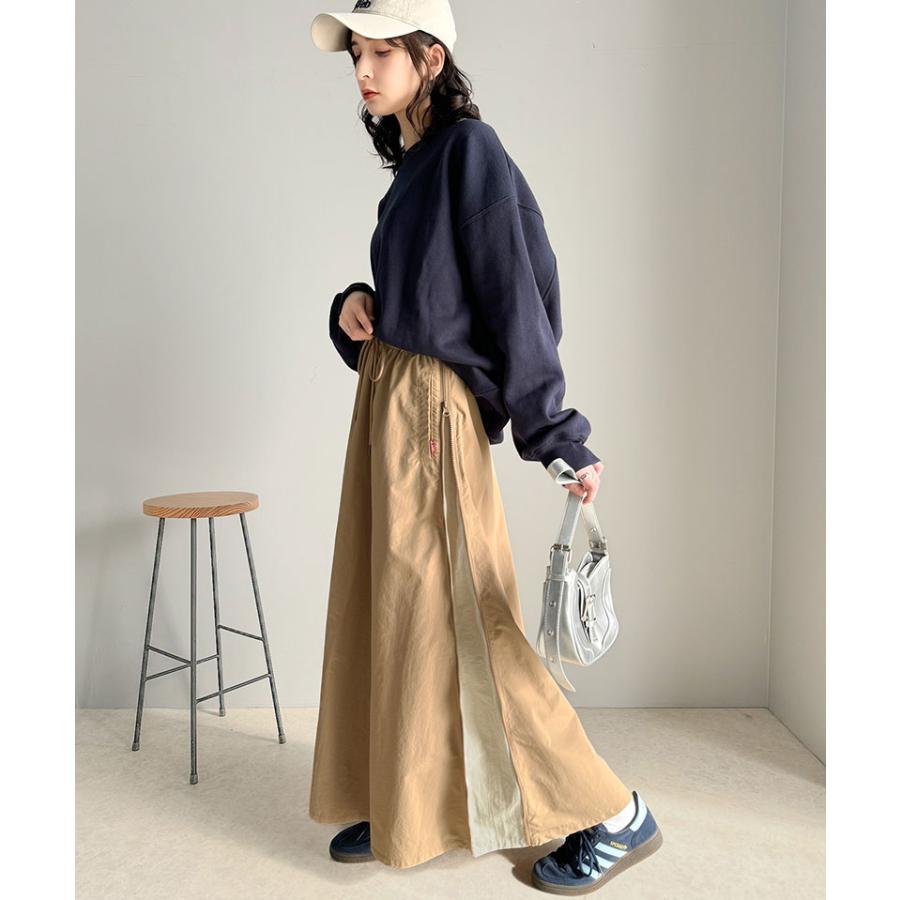 《java ジャバコラボ》 ボトムス スカート レディース スポーティー サイドジップ ナイロン ウエストゴム 高見え 女性 紐調節 スポーティー | classicalelf | 13