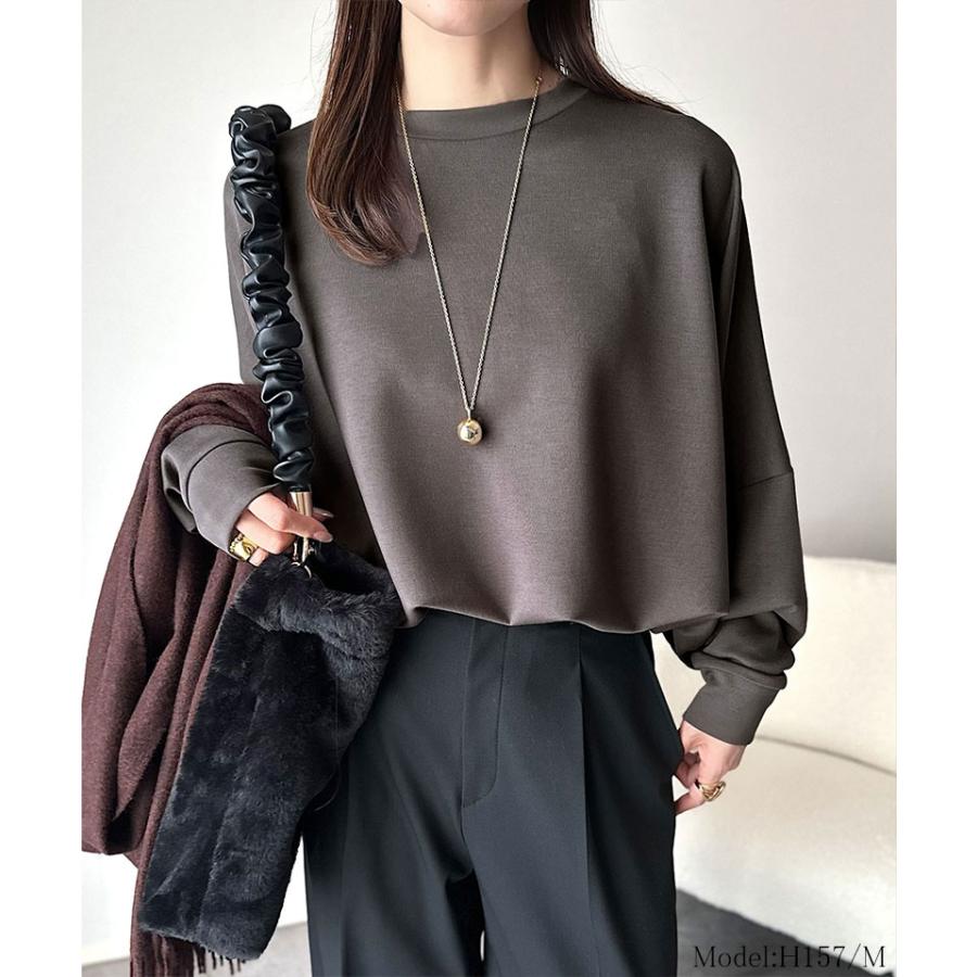 《java ジャバ コラボ》 スウェット レディース トップス ドルマン ダンボール 素材 ビッグ トレーナー 長袖 ゆるっと オーバーサイズ 大きいサイズ 秋 冬 | classicalelf | 08