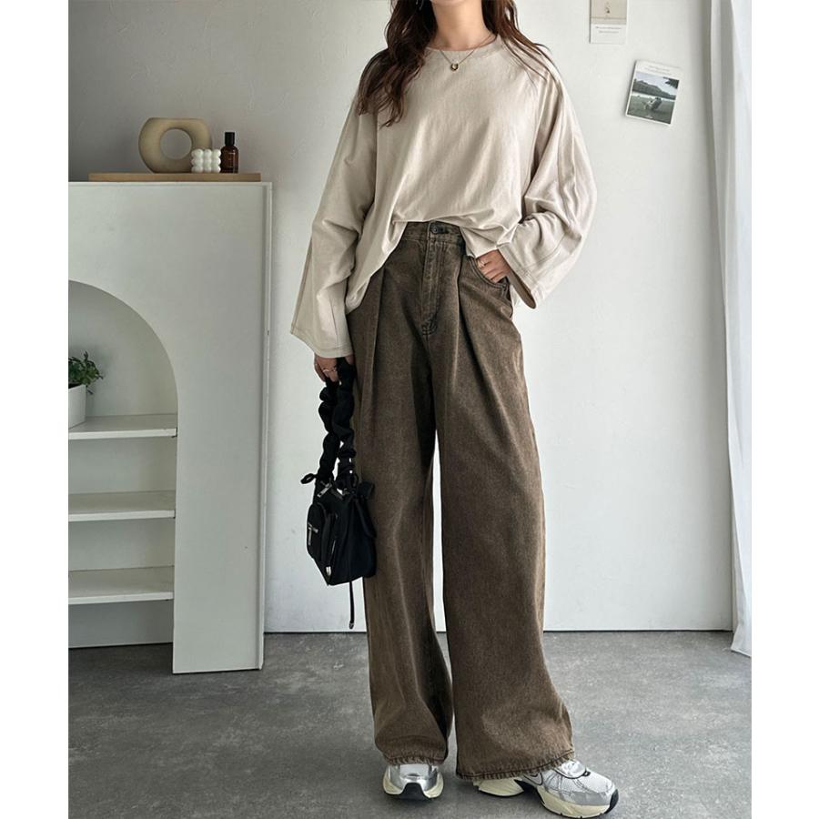 《JaVaジャバコラボ》トップス Tシャツ レディース 綿 100％ ドルマン スリーブ カット ロンTee 長袖 大きいサイズ 秋 冬 2025aw | classicalelf | 12