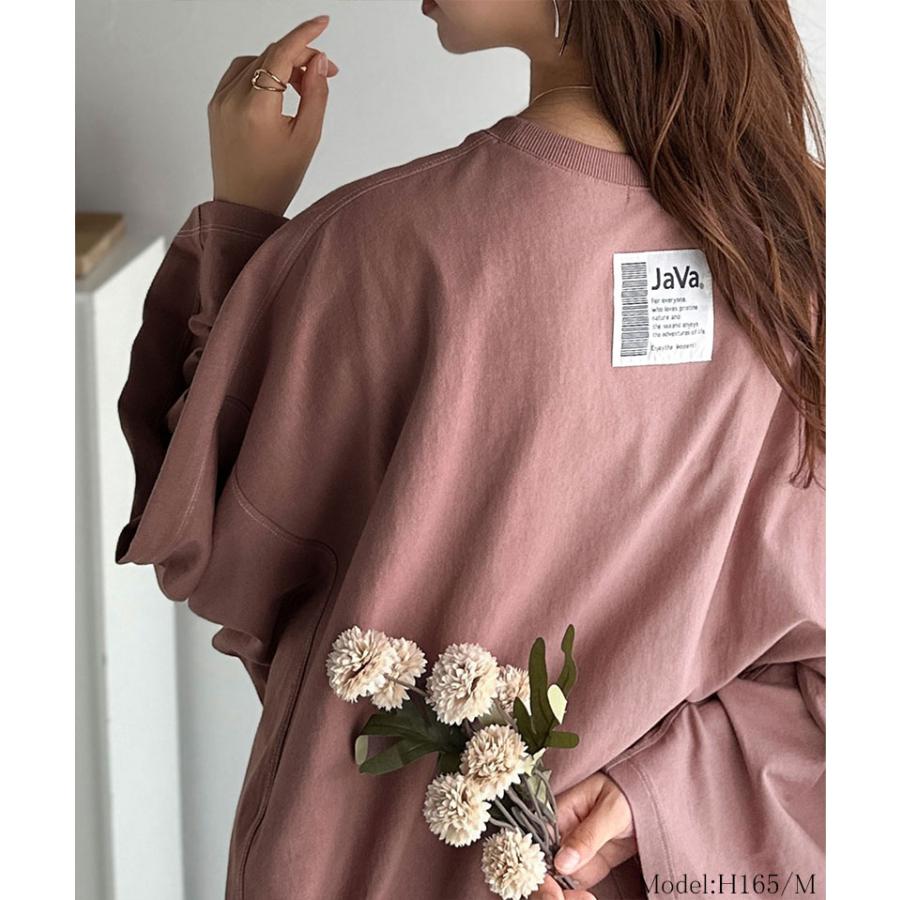 《JaVaジャバコラボ》トップス Tシャツ レディース 綿 100％ ドルマン スリーブ カット ロンTee 長袖 大きいサイズ 秋 冬 2025aw | classicalelf | 14