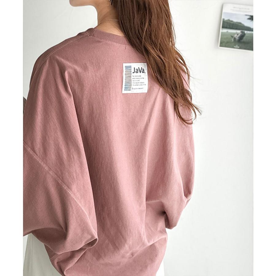 《JaVaジャバコラボ》トップス Tシャツ レディース 綿 100％ ドルマン スリーブ カット ロンTee 長袖 大きいサイズ 秋 冬 2025aw | classicalelf | 15