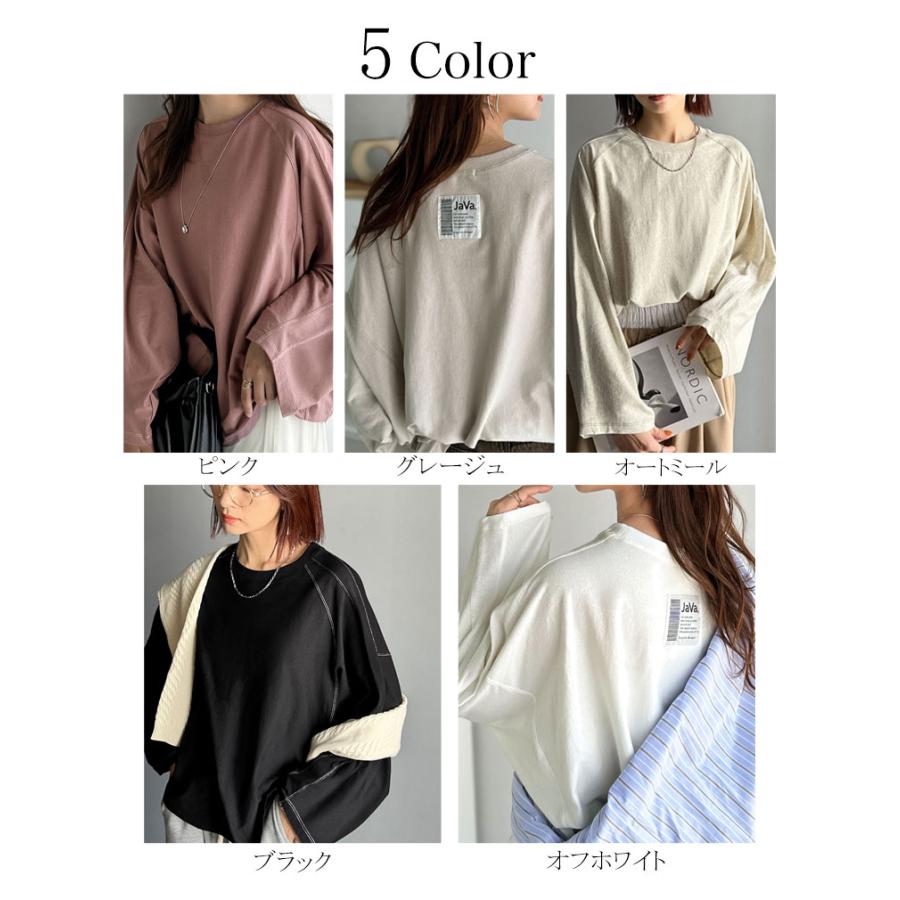《JaVaジャバコラボ》トップス Tシャツ レディース 綿 100％ ドルマン スリーブ カット ロンTee 長袖 大きいサイズ 秋 冬 2025aw | classicalelf | 01