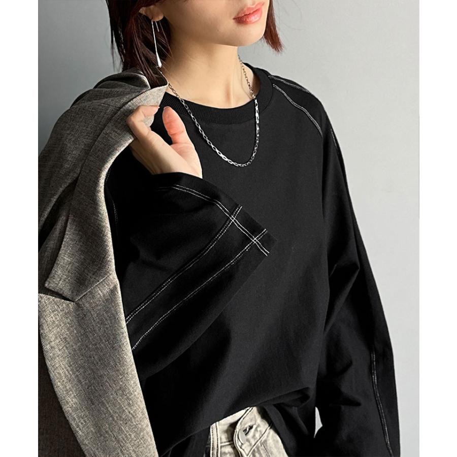 《JaVaジャバコラボ》トップス Tシャツ レディース 綿 100％ ドルマン スリーブ カット ロンTee 長袖 大きいサイズ 秋 冬 2025aw | classicalelf | 06