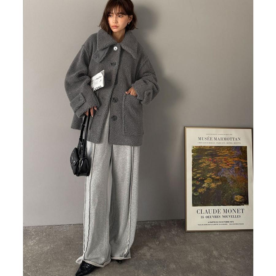 《java ジャバコラボ》ブルゾン レディース 大きいサイズ アウター ボア ショートブルゾン 大きめポケット ゆったりシルエット 保温性 実用性 | classicalelf | 11