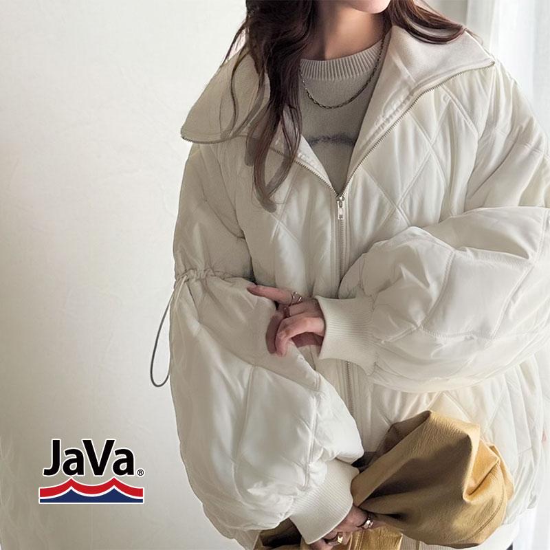 《java ジャバコラボ》ジャケット レディース 秋 アウター ダブルキルティング 袖ドロスト 中綿ジャケット カジュアル きれいめ 暖かい かわいい | classicalelf