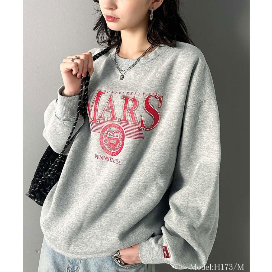 《javaジャバコラボ》 トップス スウェット レディース カレッジ ロゴ クラック プリント 裏起毛スウェット 男女兼用 ユニセックス メンズ ゆるっと | classicalelf | 06