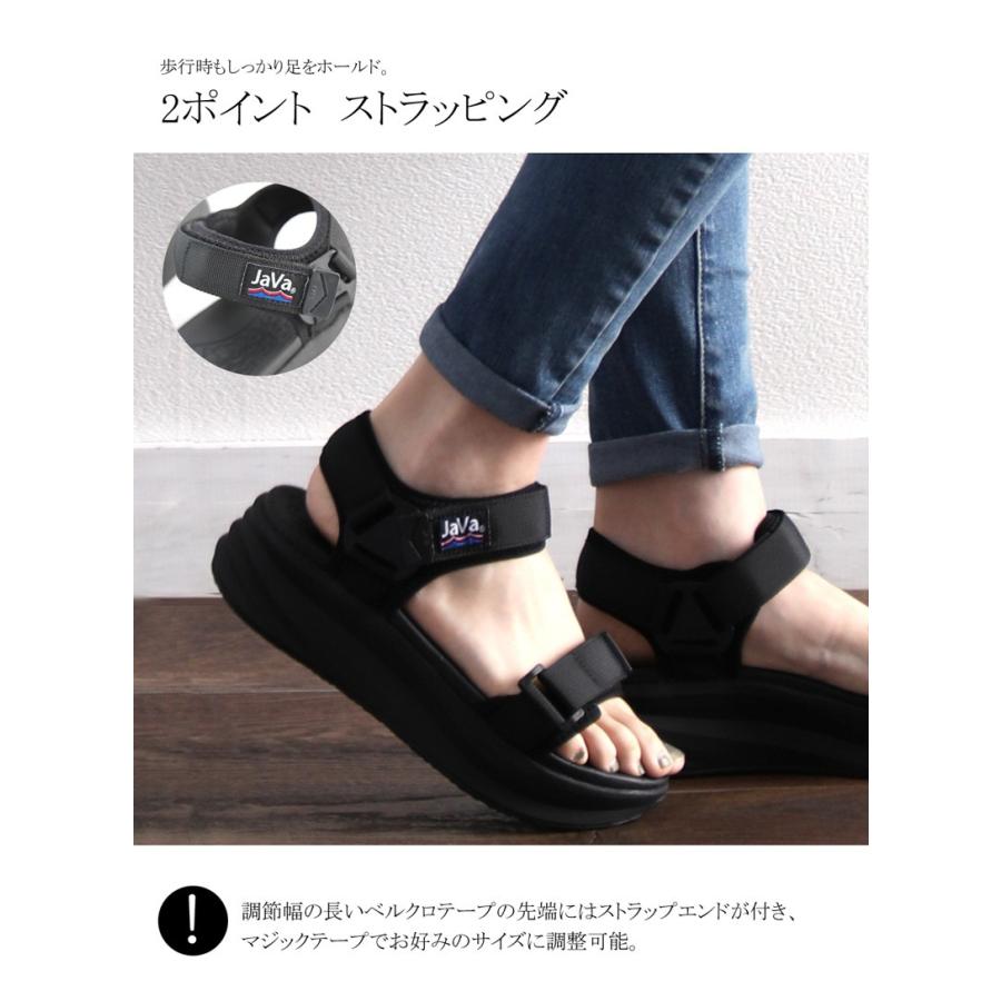 java サンダル 厚底 ベルクロ スポーツサンダル JAVA スポーティ ストラップ スポーツサンダル メンズ 厚底 スポサン | classicalelf | 06