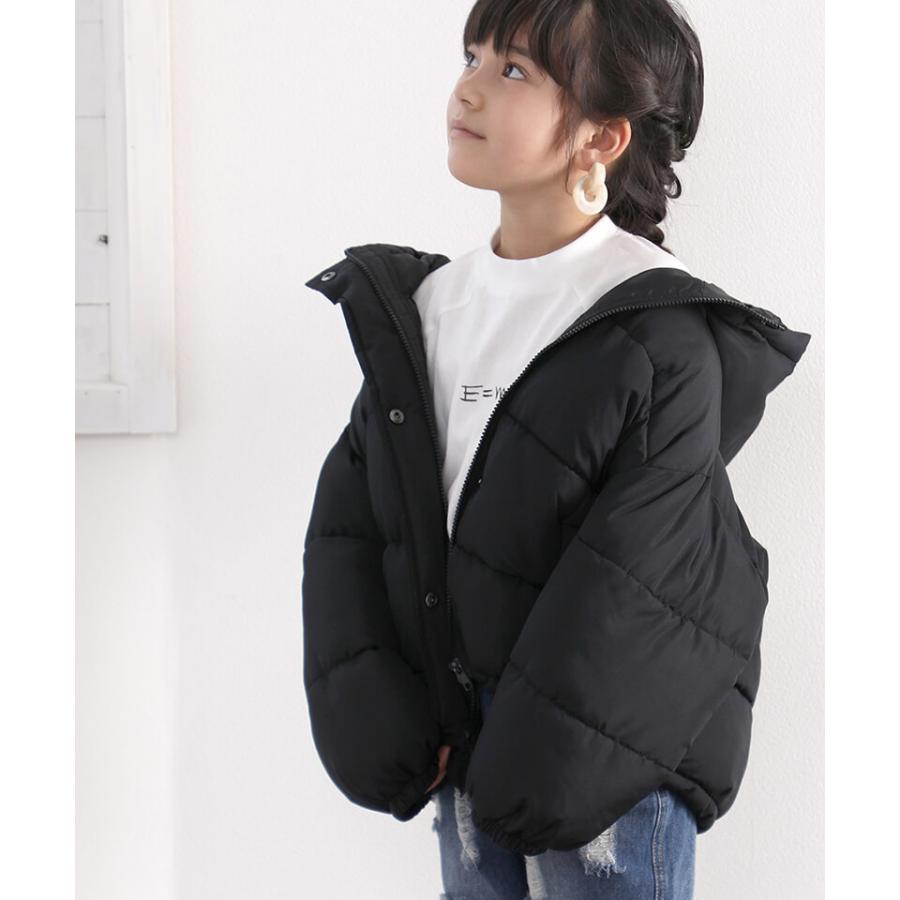 キッズ 子供服 女の子 男の子 アウター ジャケット 長袖 フェイクダウンジャケット ボリューム ショート丈 ブルゾン 裏地付き ボタン フード 首全体カ | classicalelf | 07