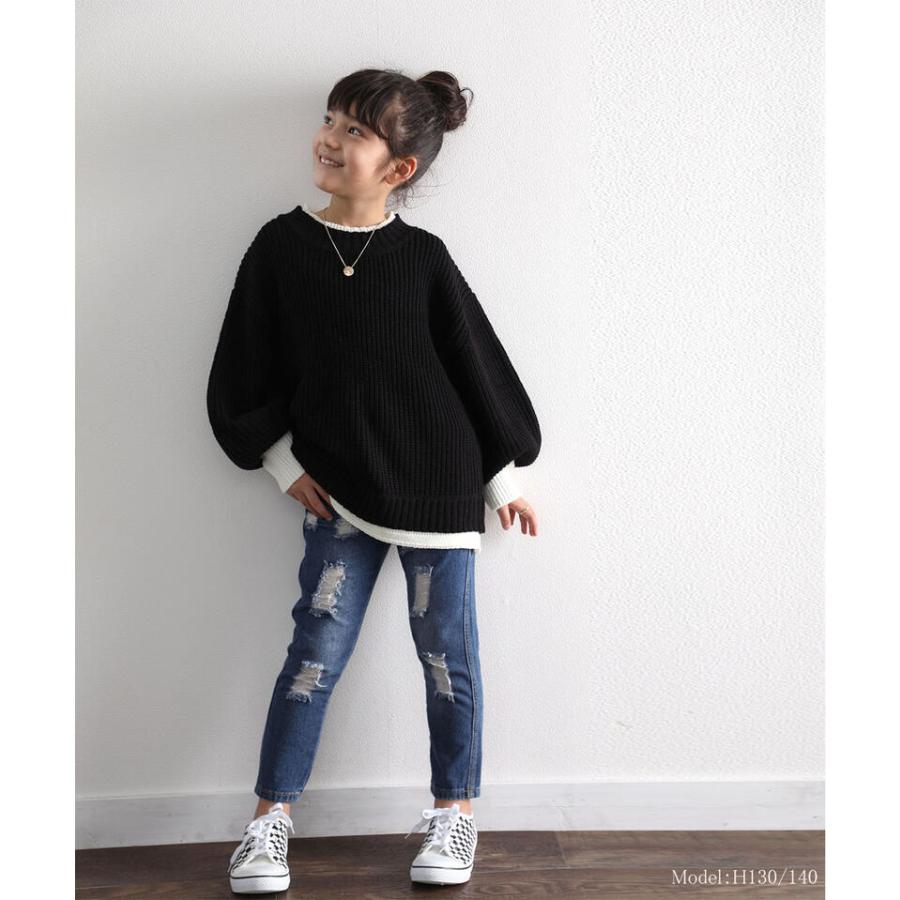 送料無料 キッズ 重ね着風ざっくりニット 女の子 男の子 子供服 おしゃれ 親子コーデ 秋 冬 レディース aw Kcl7031 Classical Elf Xxs 5lまで取扱 通販 Yahoo ショッピング