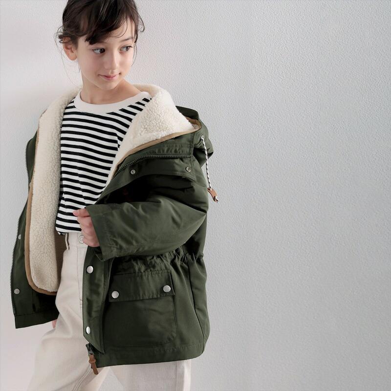 女の子 男の子 キッズ 3WAY マウンテンパーカー ボアジャケット 親子コーデ ジュニア 秋 冬 春 | classicalelf | 17