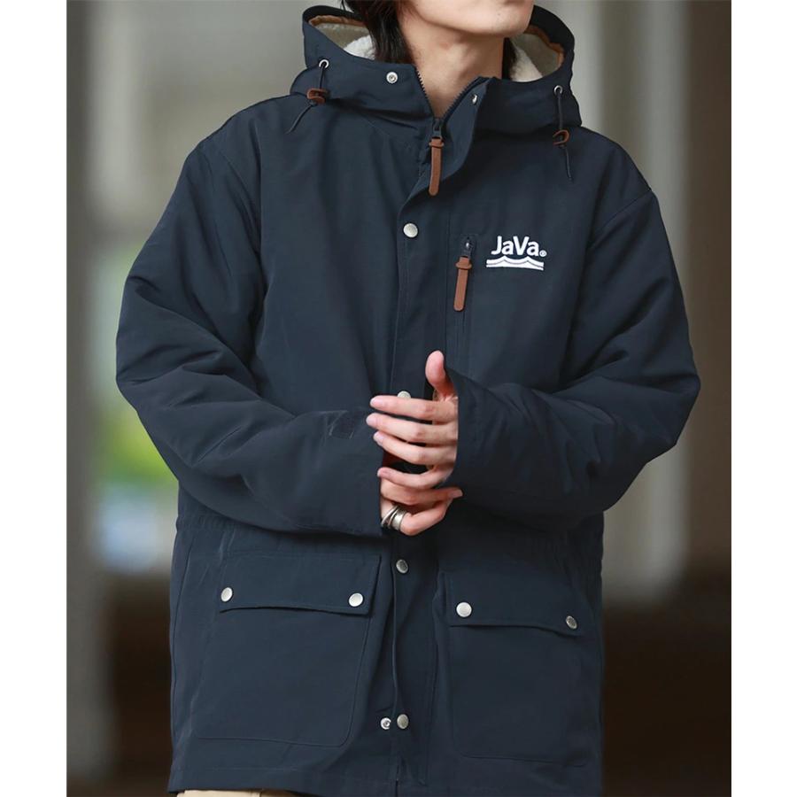 《javaジャバ コラボ》メンズ 大きいサイズ アウター マウンテンパーカー ボアブルゾン コート 3WAY ミドル丈 軽量 アウトドア |  | 13