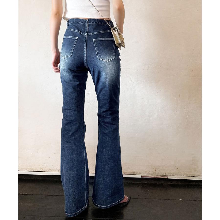 【mily bilet】ボトムス パンツ レディース デニム フレアデニム ストレッチ ポケット ヴィンテージ感 こなれ感 美 | classicalelf | 10