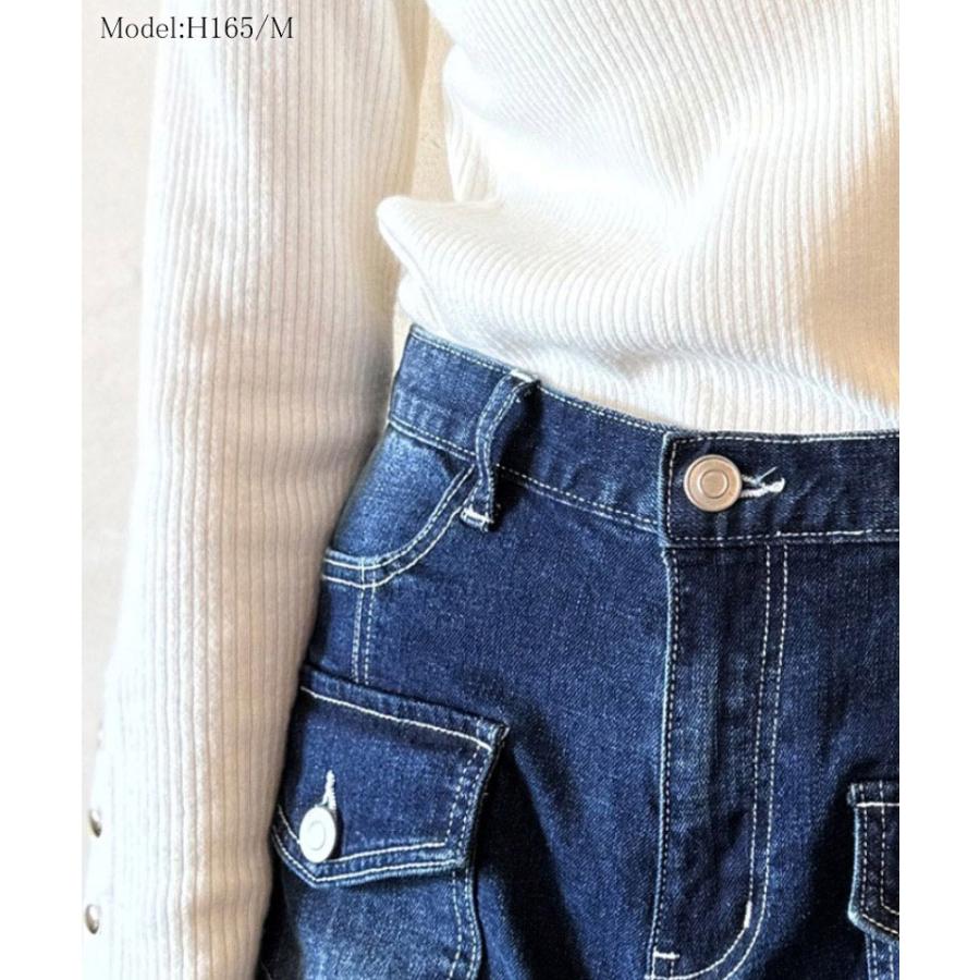 【mily bilet】ボトムス パンツ レディース デニム フレアデニム ストレッチ ポケット ヴィンテージ感 こなれ感 美 | classicalelf | 07