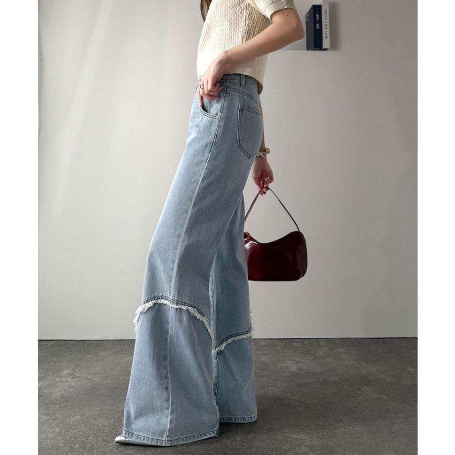 【mily bilet】ボトムス パンツ レディース デニムパンツ ヴィンテージ ダメージ レアジーンズ フリンジ ウエスタンライク 脚長効果 着回し力抜群 | classicalelf | 10