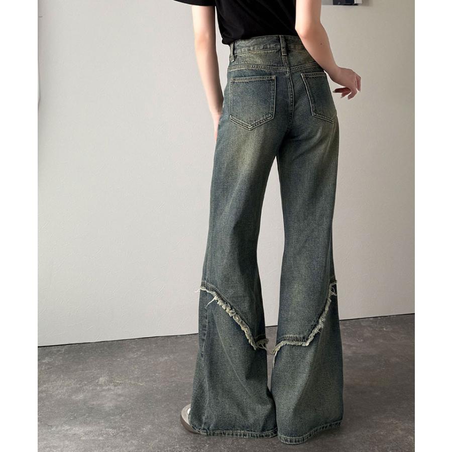 【mily bilet】ボトムス パンツ レディース デニムパンツ ヴィンテージ ダメージ レアジーンズ フリンジ ウエスタンライク 脚長効果 着回し力抜群 | classicalelf | 13