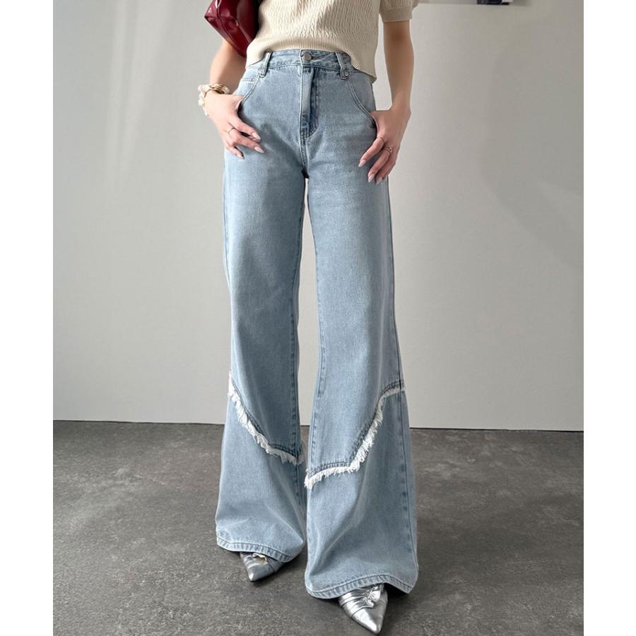 【mily bilet】ボトムス パンツ レディース デニムパンツ ヴィンテージ ダメージ レアジーンズ フリンジ ウエスタンライク 脚長効果 着回し力抜群 | classicalelf | 09