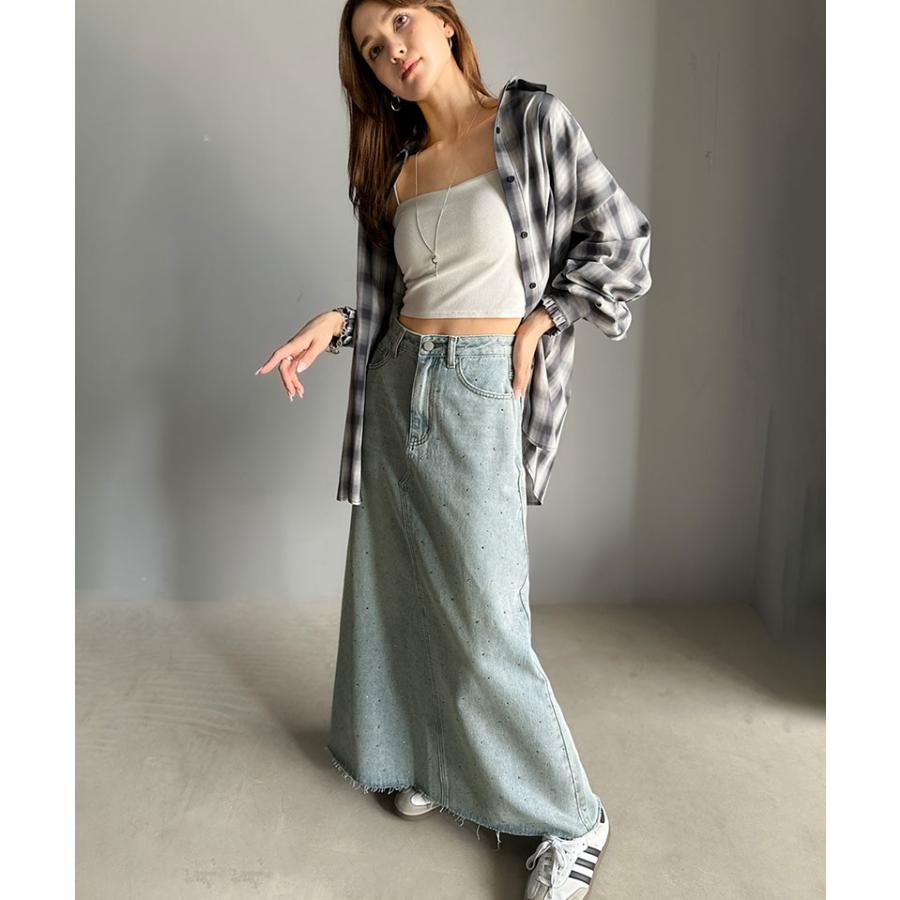 【mily bilet】ボトムス スカート レディース フレアスカート Aライン ビジューストーン付き きらめき 華やか シンプル ロングシーズン | classicalelf | 10