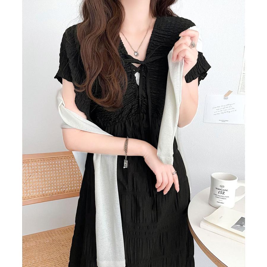 【mily bilet】ワンピース レディース 微光沢 素材 マジョリカ プリーツ ギャザー 使い フレア ワンピ ロング ゆるっと オーバーサイズ 大きいサイズ | classicalelf | 11