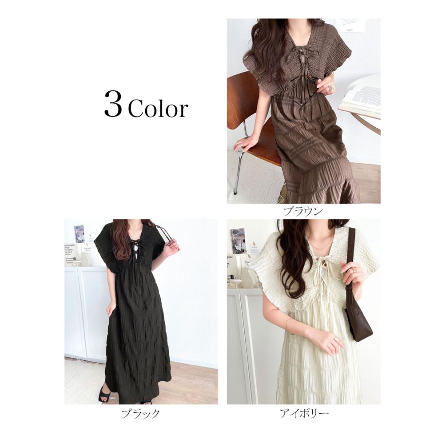 【mily bilet】ワンピース レディース 微光沢 素材 マジョリカ プリーツ ギャザー 使い フレア ワンピ ロング ゆるっと オーバーサイズ 大きいサイズ | classicalelf | 02