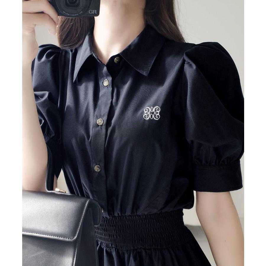 【mily bilet】 ワンピース 夏 レディース フリルスカート シャツワンピース 胸刺繍 上品 可愛らしい デート フェミニン 快適 肌に優しい 大きいサイズ | classicalelf | 10