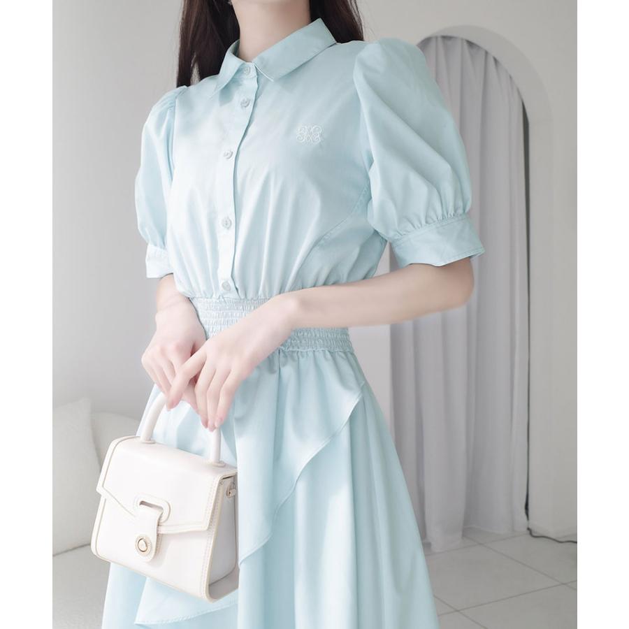 【mily bilet】 ワンピース 夏 レディース フリルスカート シャツワンピース 胸刺繍 上品 可愛らしい デート フェミニン 快適 肌に優しい 大きいサイズ | classicalelf | 13