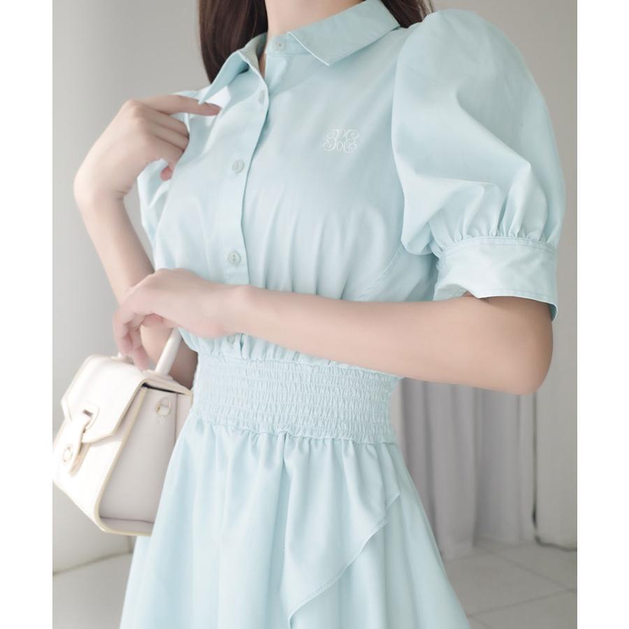 【mily bilet】 ワンピース 夏 レディース フリルスカート シャツワンピース 胸刺繍 上品 可愛らしい デート フェミニン 快適 肌に優しい 大きいサイズ | classicalelf | 15