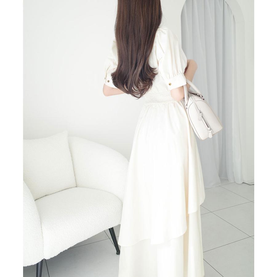 【mily bilet】 ワンピース 夏 レディース フリルスカート シャツワンピース 胸刺繍 上品 可愛らしい デート フェミニン 快適 肌に優しい 大きいサイズ | classicalelf | 04