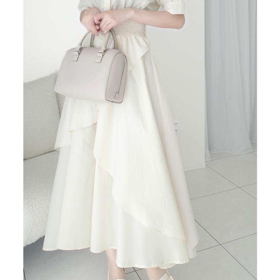 【mily bilet】 ワンピース 夏 レディース フリルスカート シャツワンピース 胸刺繍 上品 可愛らしい デート フェミニン 快適 肌に優しい 大きいサイズ | classicalelf | 06