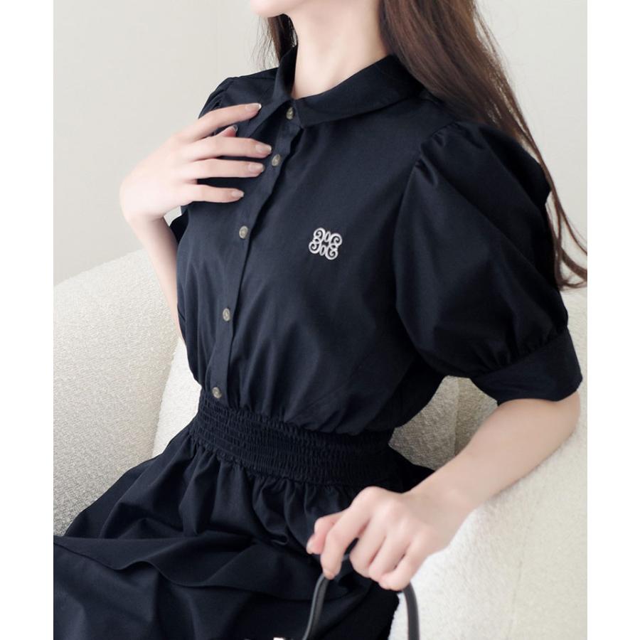 【mily bilet】 ワンピース 夏 レディース フリルスカート シャツワンピース 胸刺繍 上品 可愛らしい デート フェミニン 快適 肌に優しい 大きいサイズ | classicalelf | 08