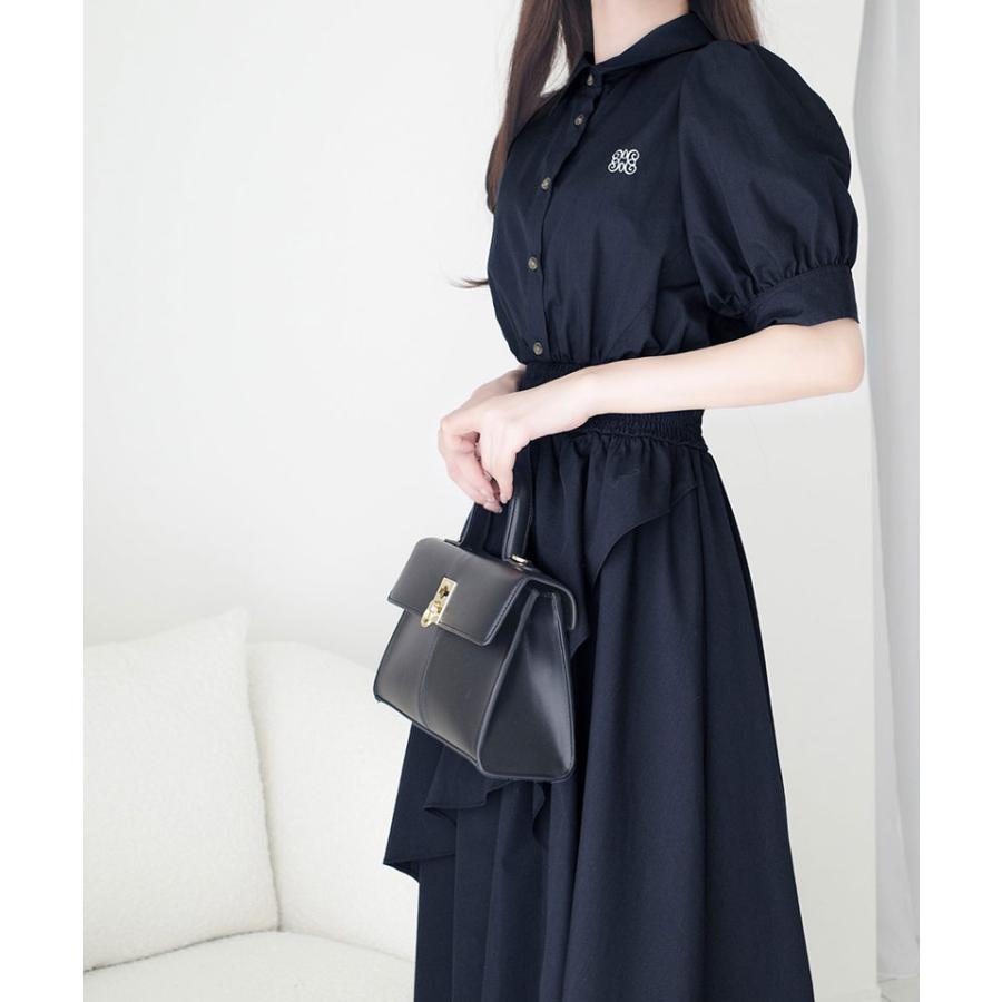 【mily bilet】 ワンピース 夏 レディース フリルスカート シャツワンピース 胸刺繍 上品 可愛らしい デート フェミニン 快適 肌に優しい 大きいサイズ | classicalelf | 09