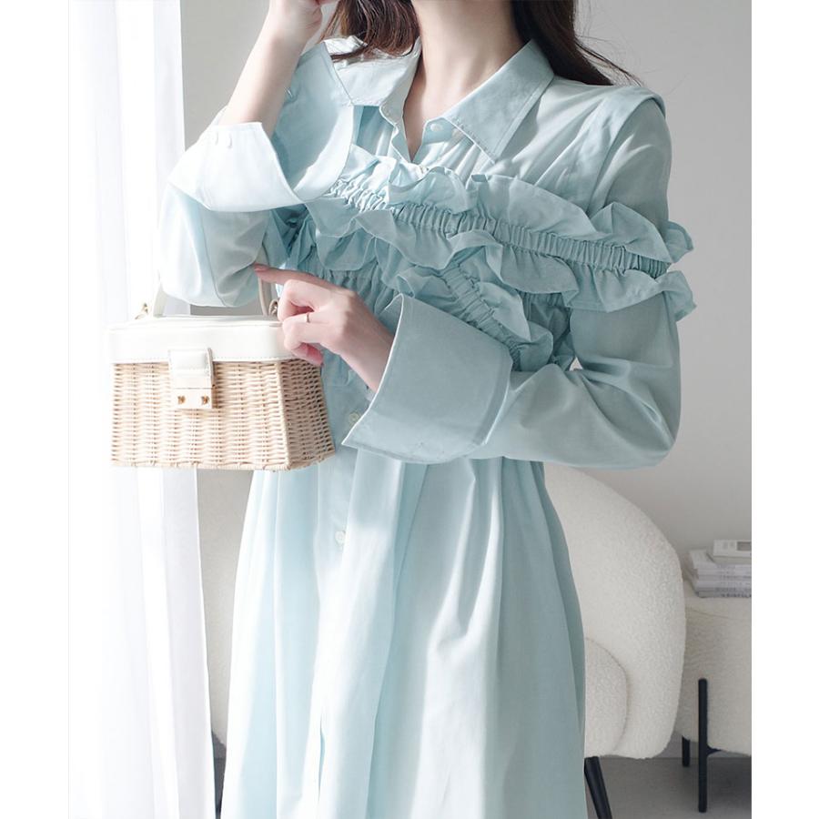 【mily bilet】ワンピース レディース 袖 取外し 可能 マルチウェイ ビスチェ ドッキング ストライプ シャツワンピ 着回し レイヤードコーデ | classicalelf | 07