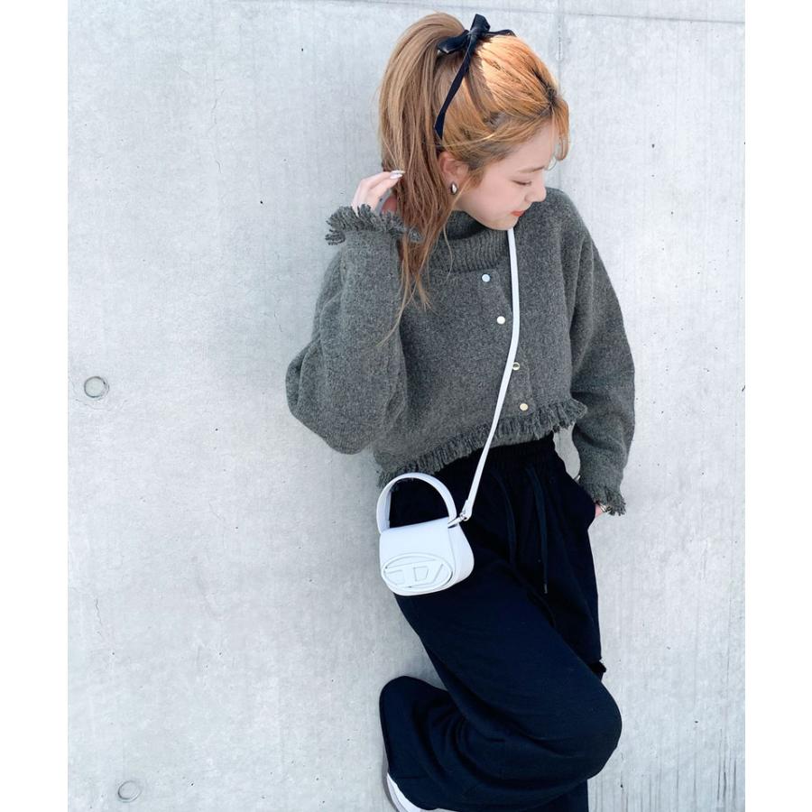 【mily bilet】 トップス カーディガン レディース ニット セットアンサンブル リブニット 裾フリンジ オフショル 2way仕様 アンサンブル ゆったり | classicalelf | 07