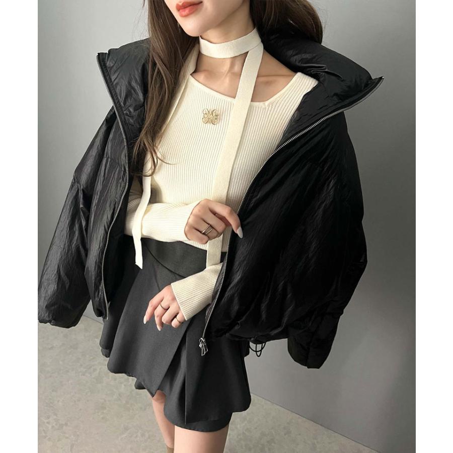 【mily bilet】 トップス ニット レディース ブローチ付き アシンメトリー オフショル ワンショル チョーカー マルチウェイ サイドスリット | classicalelf | 06