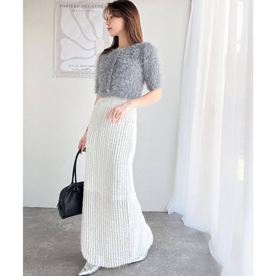 【mily bilet】ボトムス スカート レディース 華やか プチ フリル I ライン スカート ロング 丈 ウエスト ゴム 仕様 スタイルアップ 裏地 付き | classicalelf | 07